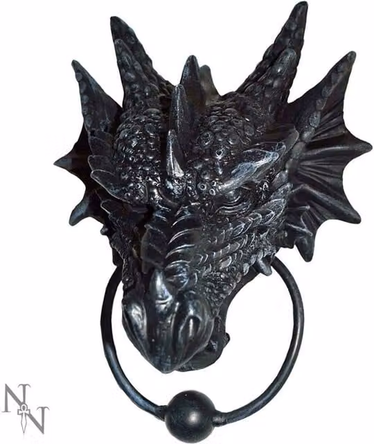 Nemesis Now Gothic Black Dragon Door Knocker, 20 cm
