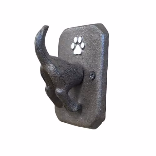 Gifts Direct 2 U Metal Dog Tail Wall Mounted Coat Hook in Black or Brown – 1