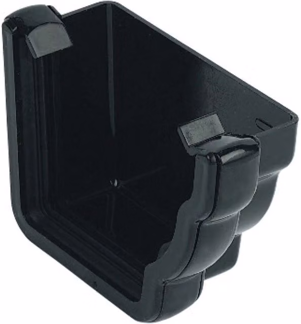 FloPlast Black PVC External Right Hand Stopend