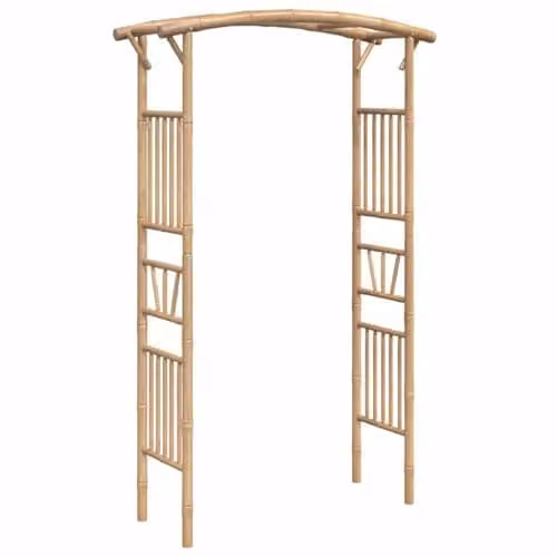vidaXL Bamboo Rose Arch in Brown, W/D/H: 118 x 40 x 187 cm