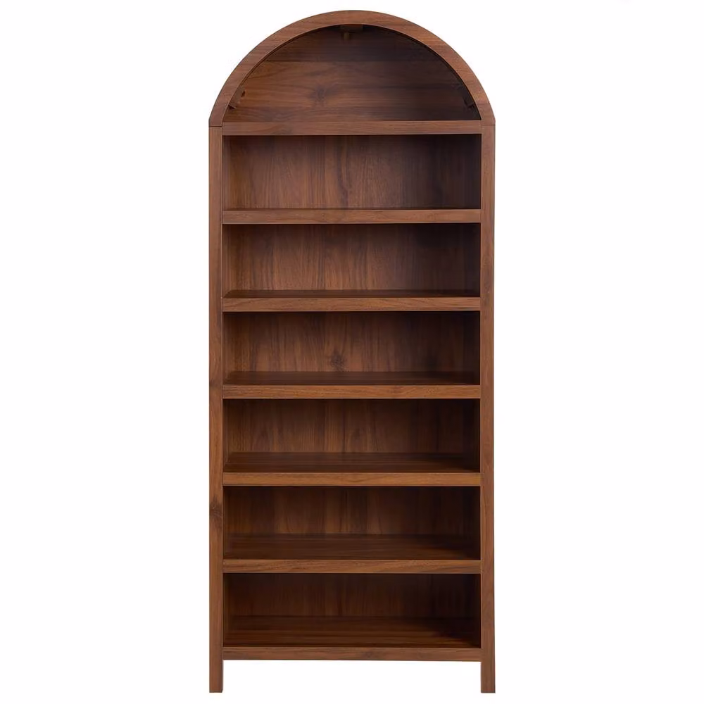 Wyld and Coco Modern Brown MDF Wall Mounted Shoe Storage Cabinet with Doors and Open Shelves – 4
