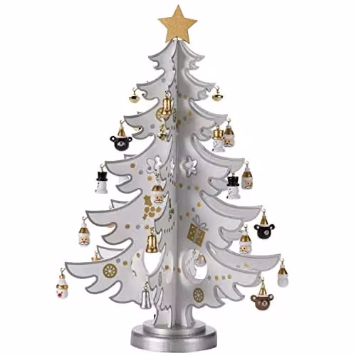 Smart Garden Three Kings Silver and White Christmas Tabletop DécoTree