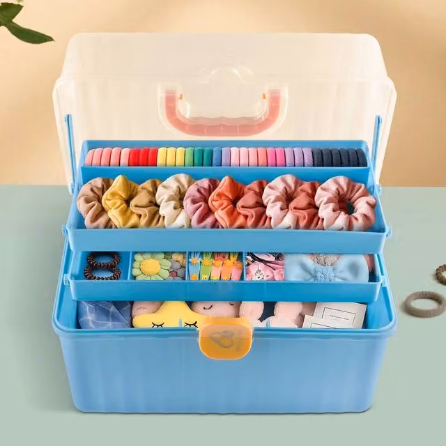 SPETLEK 12 inch Multipurpose Plastic Tool Box Storage Organiser with Dividers, Blue – 1
