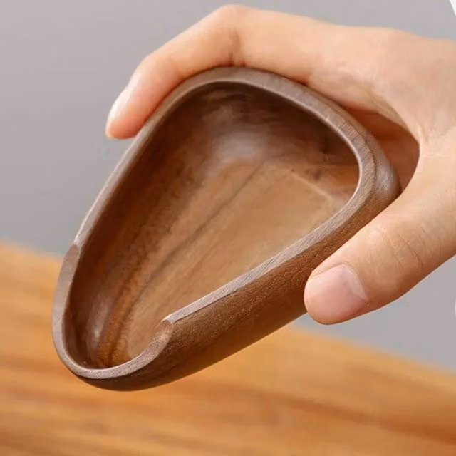 SPETLEK Dark Walnut Coffee Bean Dose Tray and Flat Bottom Shovel in Brown, 100g – 1