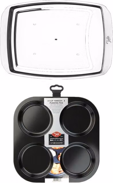 Tala Non-Stick Black Carving Tray and Yorkshire Pudding Tin Set