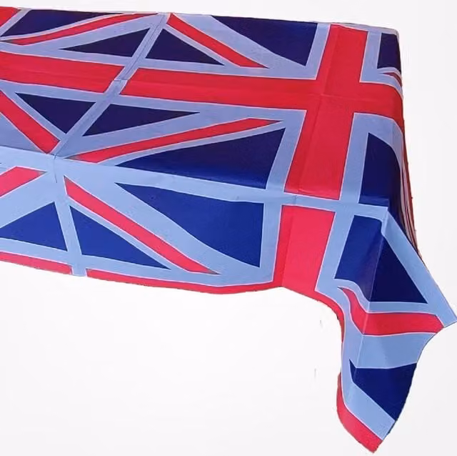 Tallon Red and Multicolour Union Jack Paper Table Cover