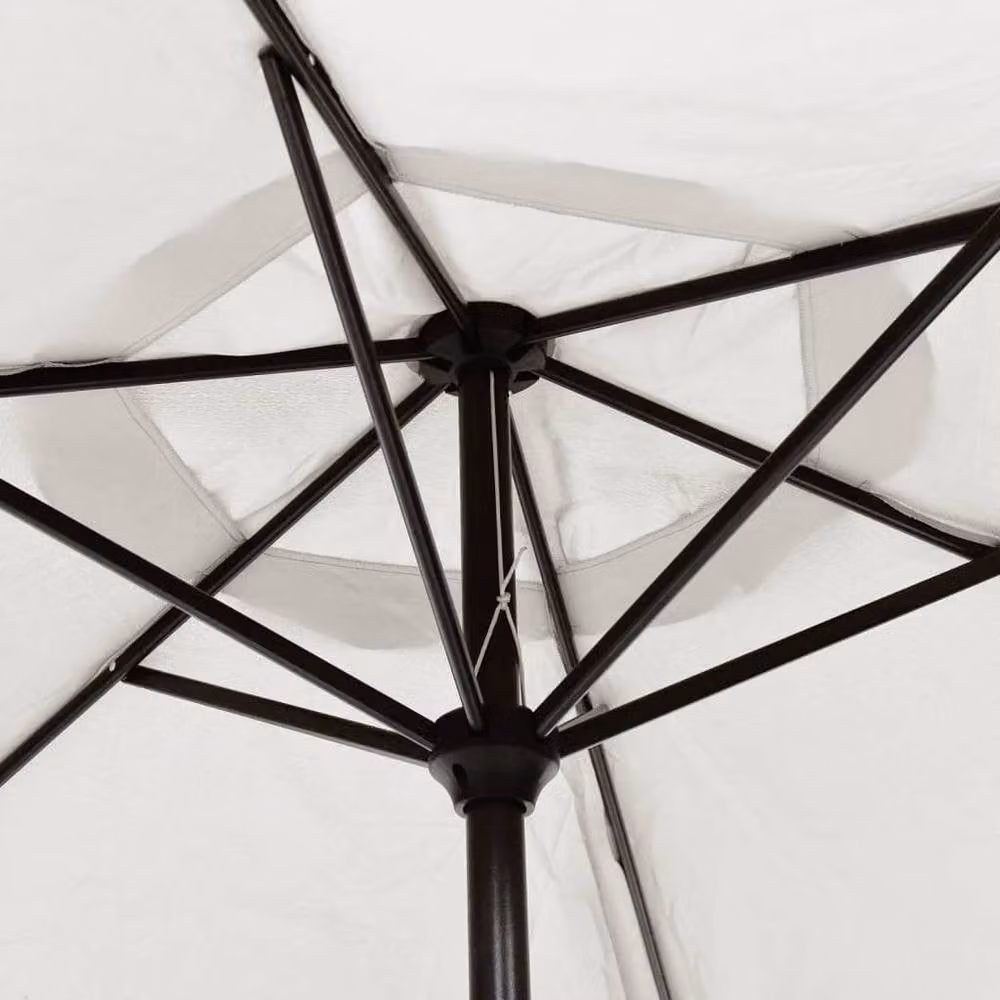 Berkfield Home Sand White Polyester Parasol with 3m Steel Central Pole – 3