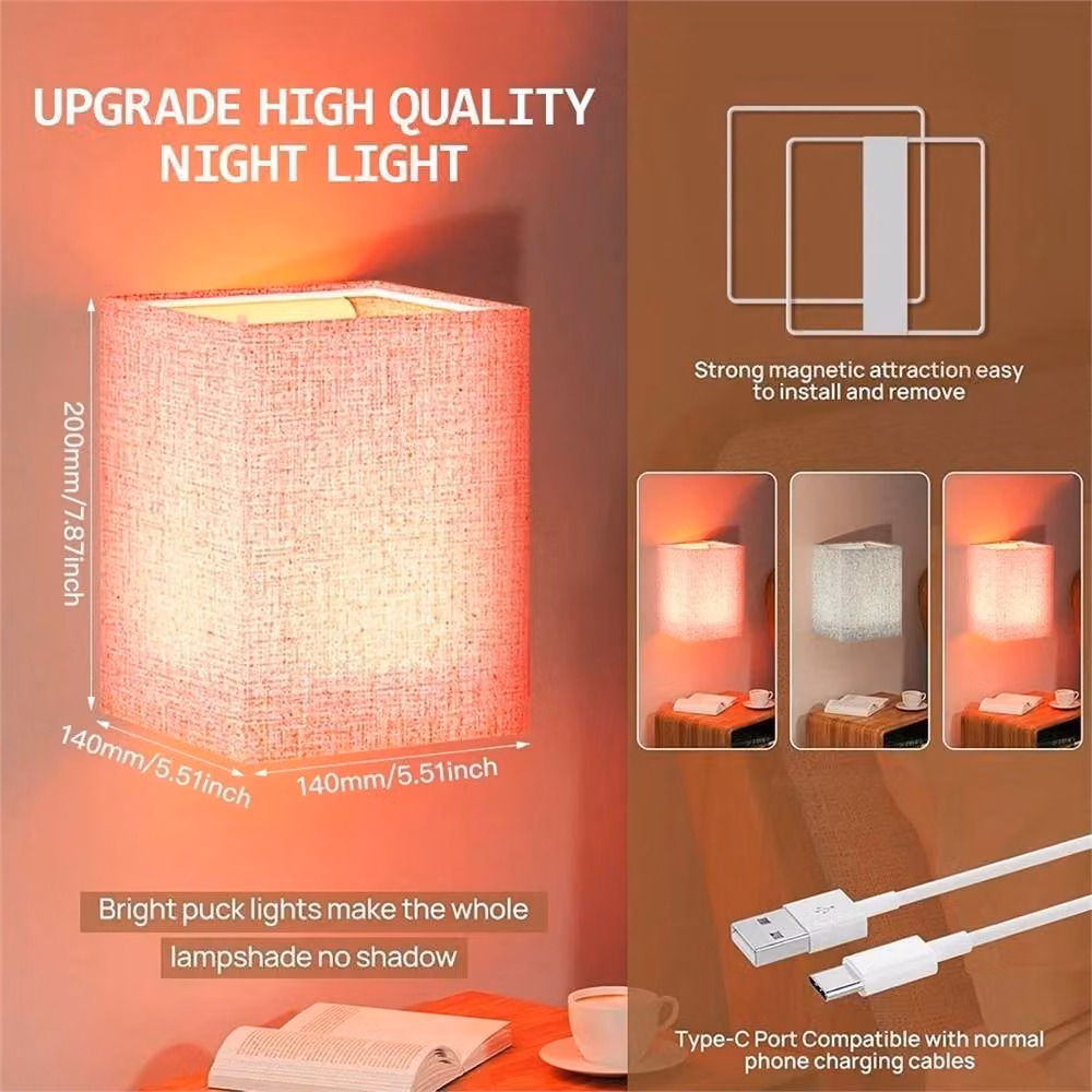 Nordara Set of 2 Multicolour RGB LED Wall Lights with Remote Control and Timer, Rechargeable Battery Operated Modern Up and Down Sconces, White – 2