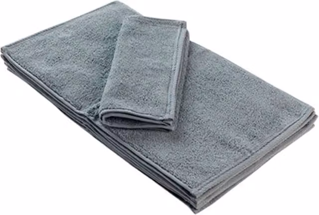 ARTG Cotton Terrycloth Guest Towel in Duck Egg Blue with Border