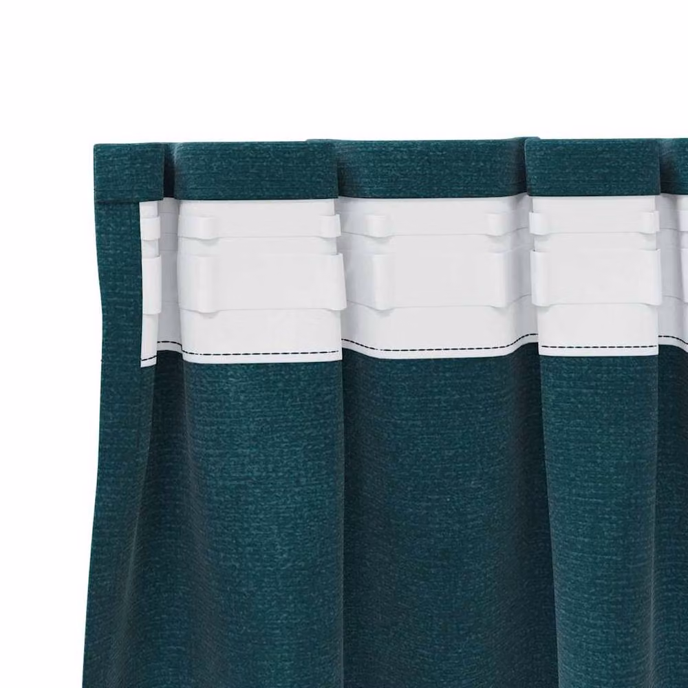 Berkfield Home Elegant Dark Green Velvet Blackout Curtains with Top Tape, 2 Pack – 4