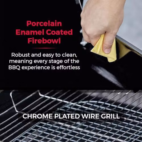 Tower XL Portable Charcoal Grill in Black with Collapsible Legs and Wheels – 3