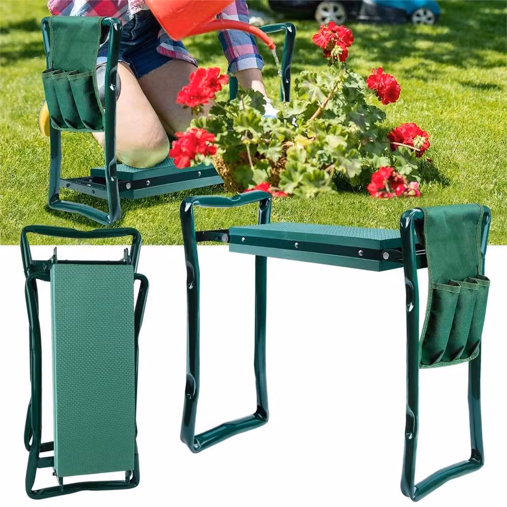 SPETLEK 2-in-1 Folding Garden Kneeler and Padded Seat in Green, W/D/H: 100 x 100 x 49 cm – 5