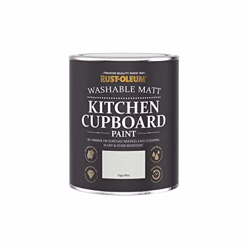 Rust-Oleum Water-Based Kitchen Cupboard Paint in Matt Green, 0.75 l – 4