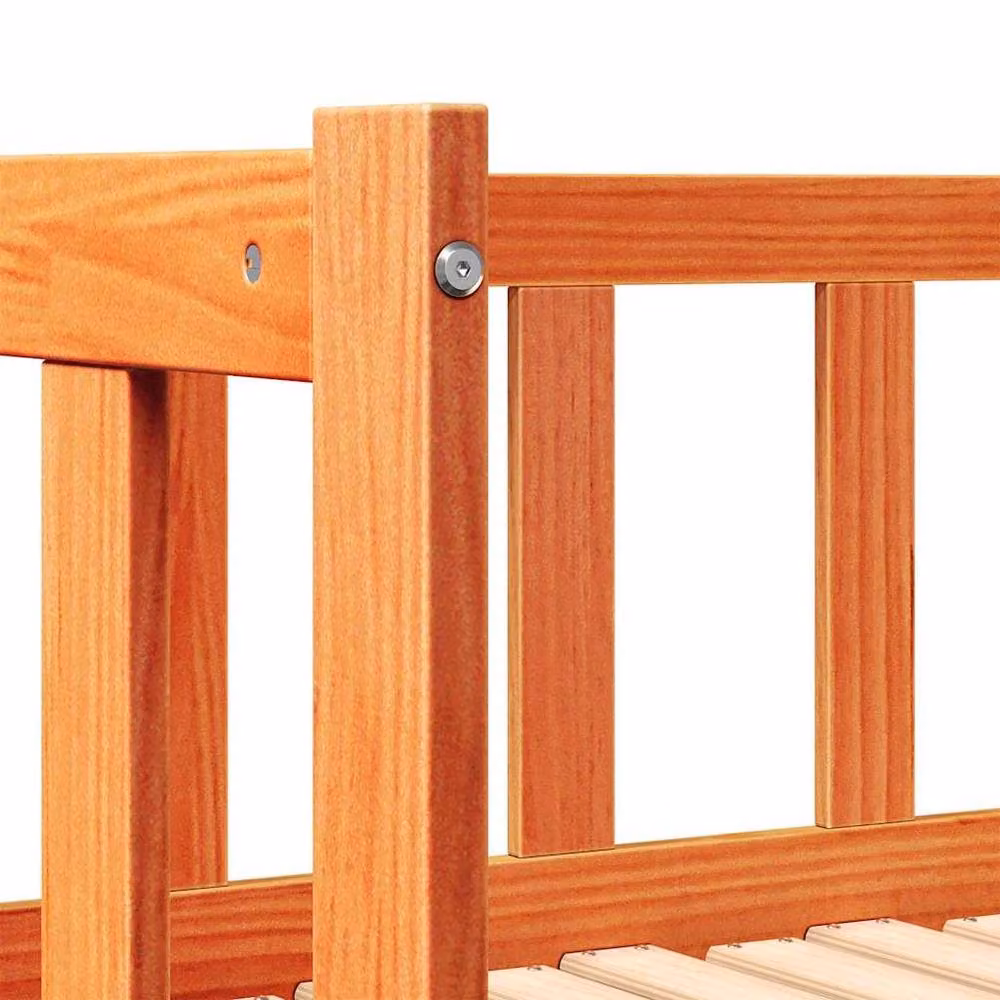 Berkfield Home Wax Brown Pull-out Day Bed with Drawers, Solid Pine Wood, W/D/H: 180 x 190 x 90 cm – 5