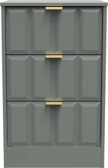 Ready Assembled 2 U Seattle 3 Drawer Bedside Cabinet in Pale Green – 1