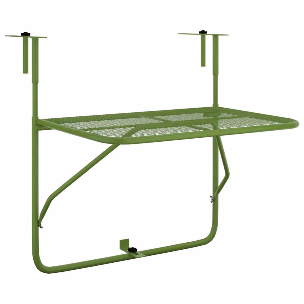 Berkfield Home Green Metal Balcony Table W: 60 cm, D: 40 cm – 2