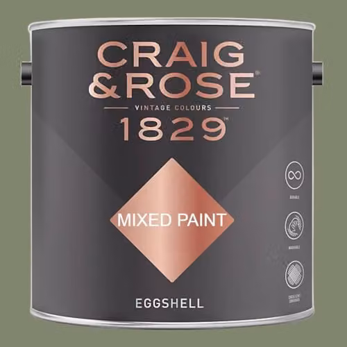 Craig & Rose 1829 Eggshell Paint in Deep Adam Green, 2.5L