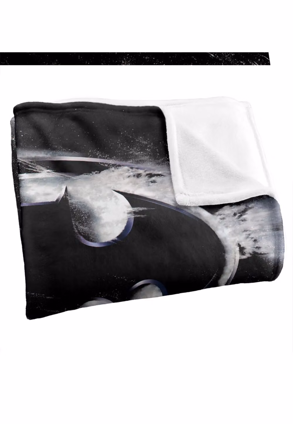 DC Comics Batman Returns Logo Blanket in White, W x D: 152 x 127 cm – 3