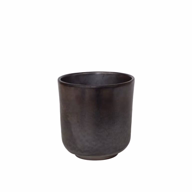 Dome Deco JULIUS Ceramic Coffee Cup in Black and Silver