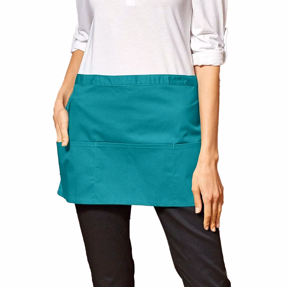 Premier Colours 3 Pocket Short Apron in Green – 2