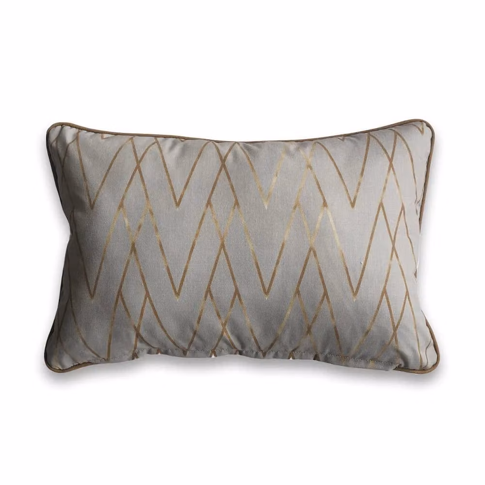 Leisure Grow Zigzags Scatter Cushion, Blue and Grey, W: 60 cm, H: 40 cm