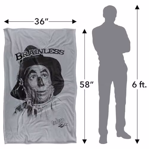 LOGOVISION The Wizard of Oz Brainless Silky Touch Super Soft Fleece Throw Blanket, Multicolour, W: 91.44 cm x L: 147 cm – 4