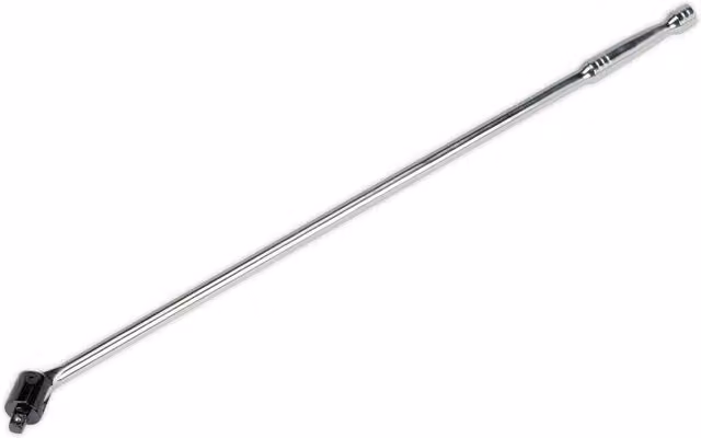 Loops 750mm Breaker Pull Bar with 1/2 inch Square Drive Knuckle and Spring Loaded Socket Retention in Silver and Multicolour