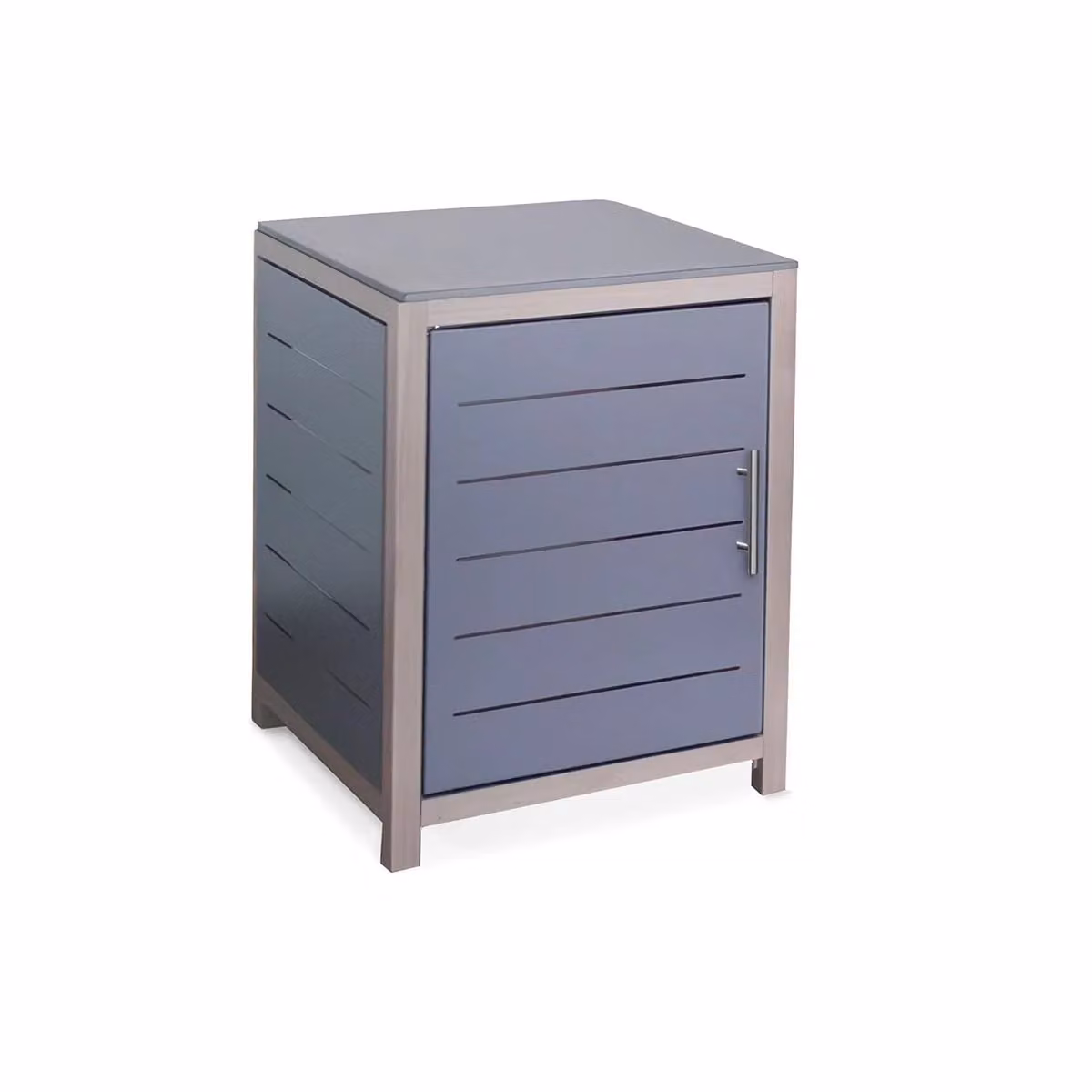 Leisure Grow Savannah Birch Deluxe Outdoor Kitchen Square Unit in Grey Aluminium and Metal