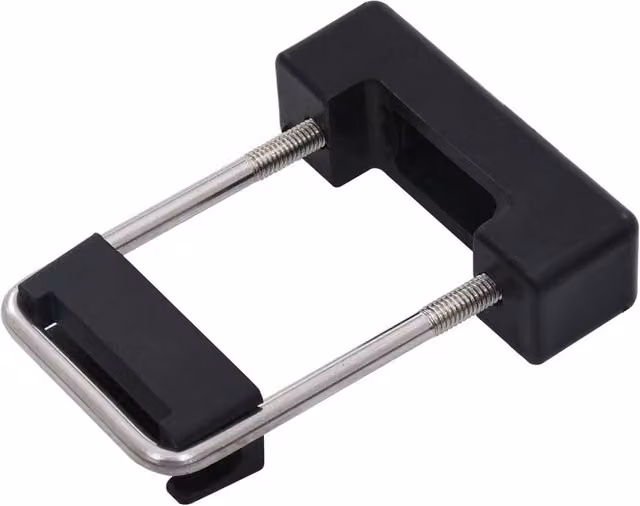 Berkfield Home U Connector with Plastic for 60 x 40 mm Fence Posts, Black, 25 Sets