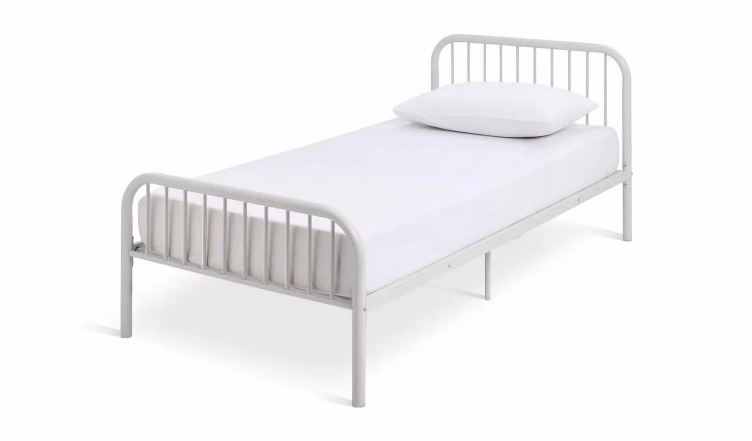 Ward Single Metal Bed Frame in Grey
