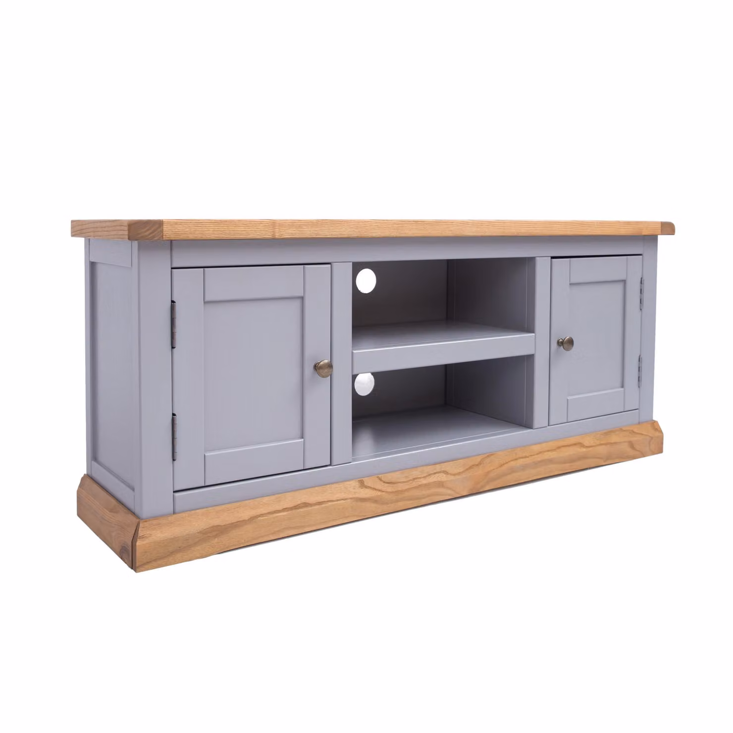 Cabinet Bits Biccari Grey 2 Door TV Cabinet in Waxed Ash Wood – 2
