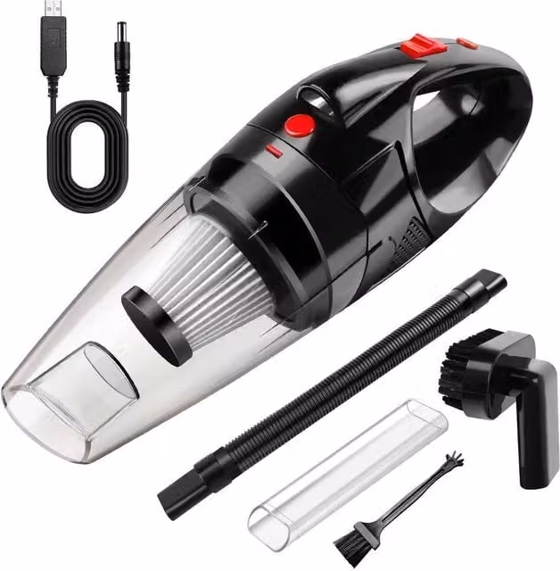 PAWNORA Rechargeable Car and Home Pet Hair Vacuum Cleaner in Black