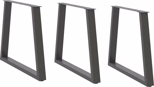 Berkfield Home V-Shape Dining Table Legs, 3 Piece Steel Set in Anthracite Black, H: 72.5 cm x W: 70 cm – 1