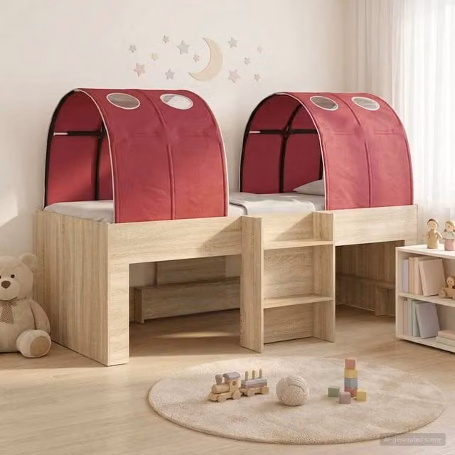 Berkfield Home 3-Piece Bed with Tunnel in Sonoma Oak and Brown Engineered Wood – 1