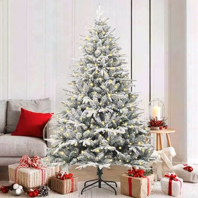 Berkfield Home Artificial Pre-lit Christmas Tree in Green, Height: 180 cm – 1