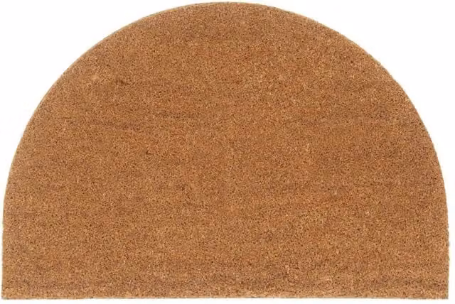 Berkfield Home Natural Coir Half Round Door Mat, Brown, W: 90 cm, D: 60 cm – 1