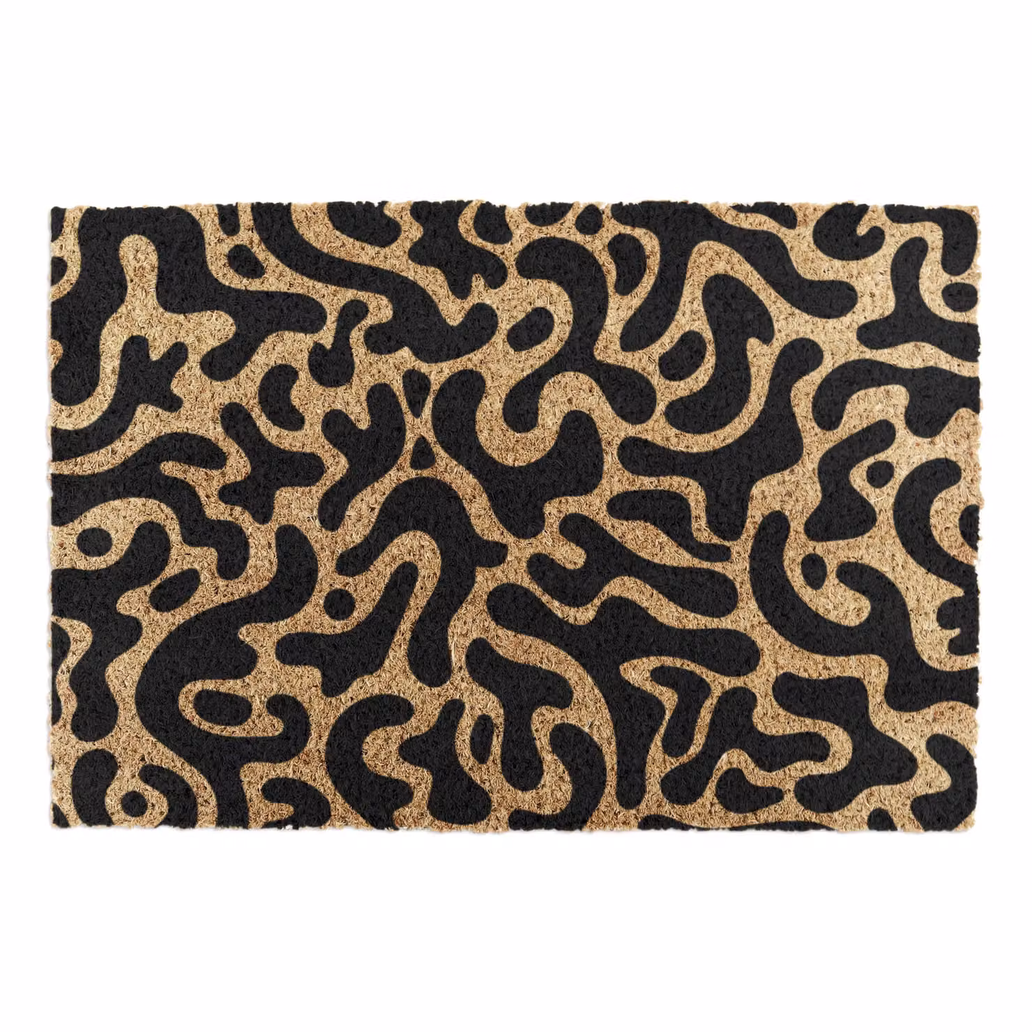 Artsy Mats Trendy Blobs Pattern Design Doormat in Black, W/D/H: 60 x 40 x 1 cm – 4
