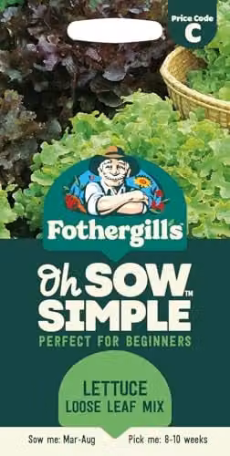 Mr Fothergill's Oh Sow Simple Lettuce Loose Leaf Mix Vegetable Seeds, Multicolour and Green