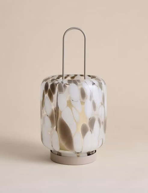 M&S Multi-colour Confetti Glass Lantern