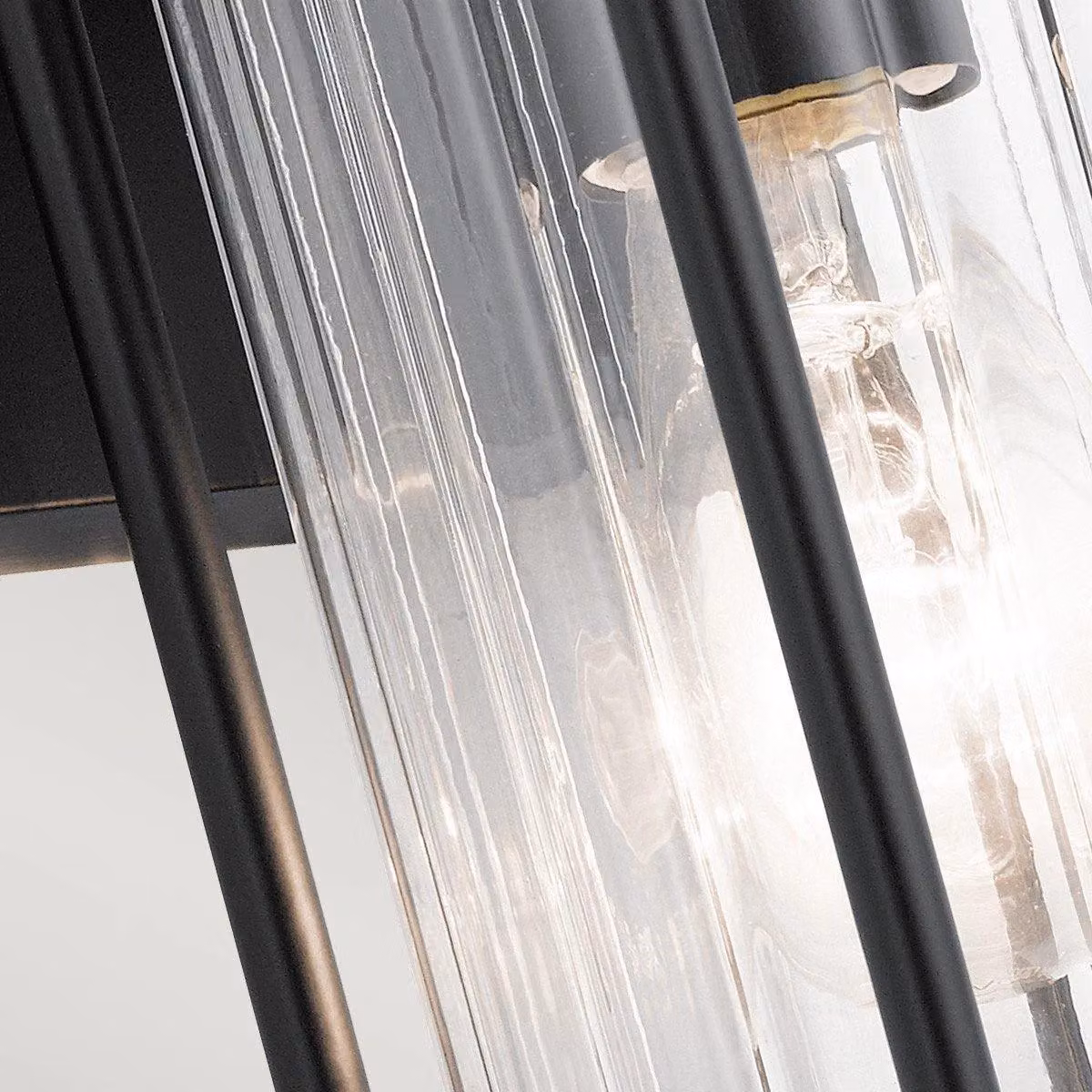 Netlighting Kichler Barras Black Outdoor Wall Lantern with Transparent Glass IP44 – 4