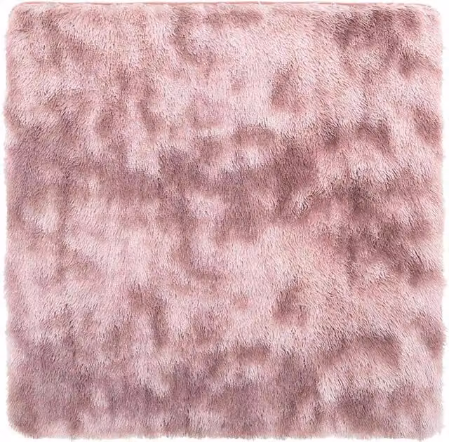 Berkfield Home NAVARRA Shaggy High Pile Rug, Dusty Pink, W/D/H: 120 x 120 x 1 cm