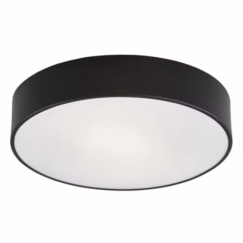 Netlighting Argon Darling 35cm LED Flush Ceiling Light in Black with Warm White 3000K Output