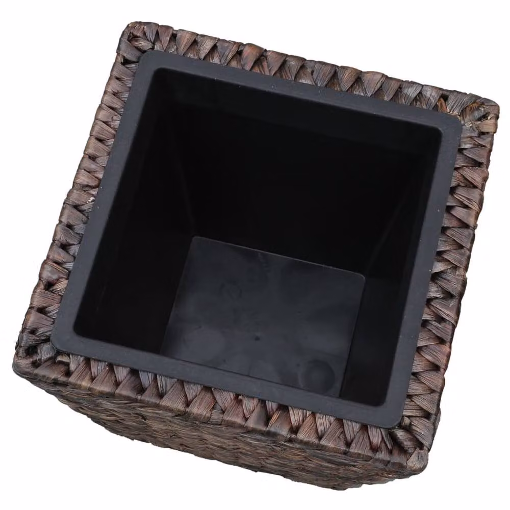 Berkfield Home Garden 3 Piece Set of Brown Water Hyacinth Raised Planter Beds – 3