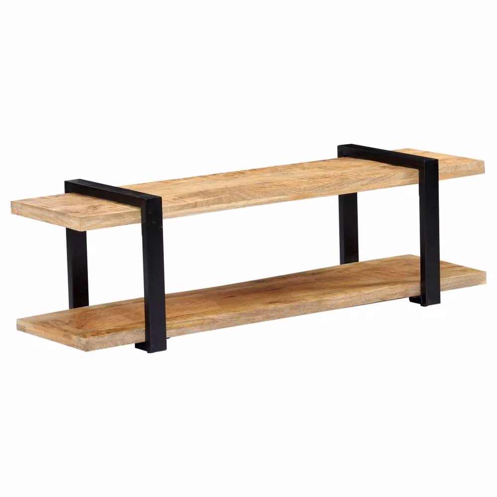 Berkfield Home Industrial TV Cabinet in Brown Solid Mango Wood, W/D/H: 130 x 40 x 40 cm – 2