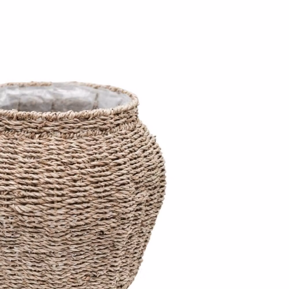 Ivyline Tula Tapered Seagrass Planter Set of 2 in Brown – 2
