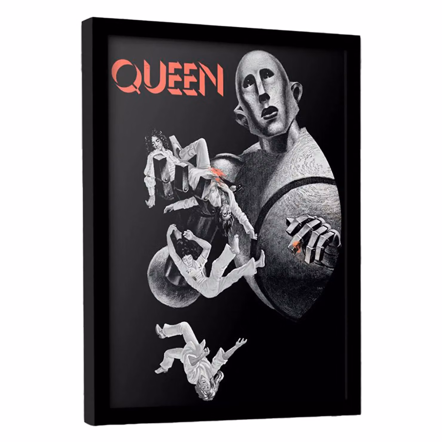 Queen Robot Framed Paper Poster in Black, 40 x 30 cm – 3