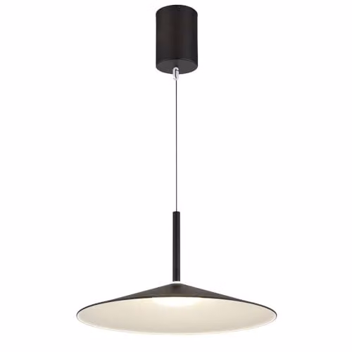 Netlighting Lampone Dome LED Pendant Light, Matt Black, Height Adjustable, 47.5 cm Diameter
