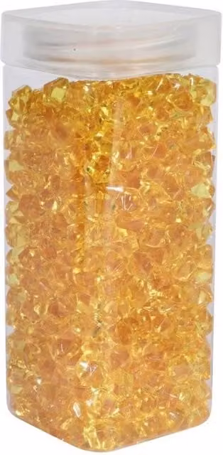 KDMD Yellow Acrylic Stones in a Square Jar, 320g, 2 Pack – 1