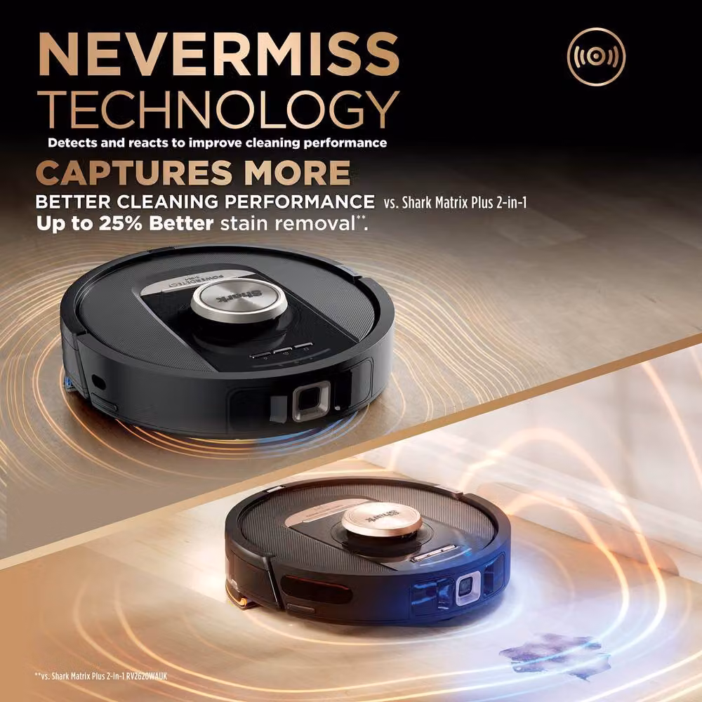 Shark PowerDetect NeverTouch Pro 2 in 1 Robot Vacuum and Mop RV2800ZEUK in Black – 3