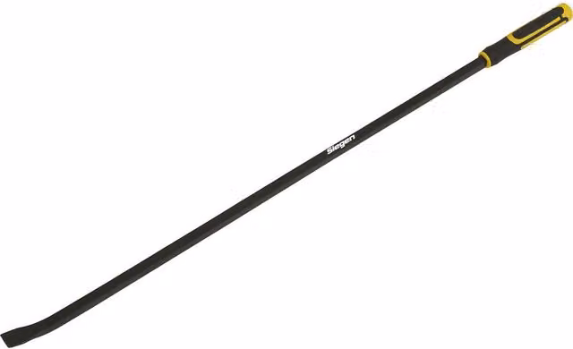 Loops Heavy Duty 25 Degree Pry Bar with Hammer Cap, Hardened Steel Shaft and Soft Grip, Black, Length: 122 cm